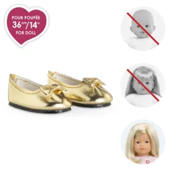 Ballerines dorées pour poupée ma Corolle
