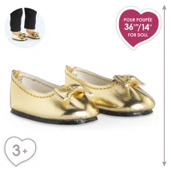 Ballerines dorées pour poupée ma Corolle