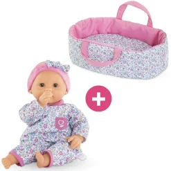 Bébé Calin Capucine et Couffin Floral