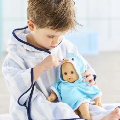Cape de Bain Pingouin pour poupon 30 cm