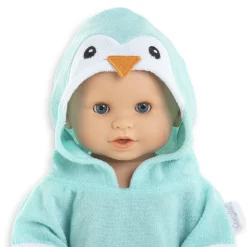 Cape de Bain Pingouin pour poupon 36 cm
