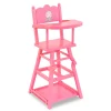 Chaise Haute Rose pour poupon 36 et 42 cm