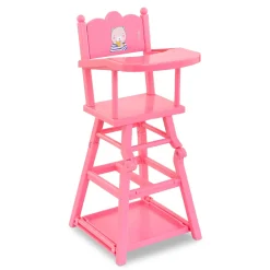 Chaise Haute Rose pour poupon 36 et 42 cm
