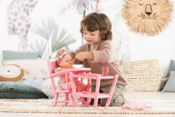 Chaise Haute Rose pour poupon 36 et 42 cm