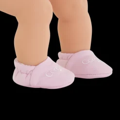 Chaussons roses pour poupon 30 cm