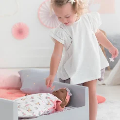 Couffin Tressé Peluche Rose et Tétines