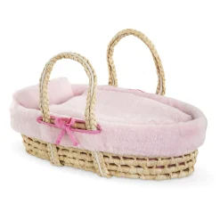 Ensemble Couffin Peluche Rose pour poupon de 36 et 42 cm
