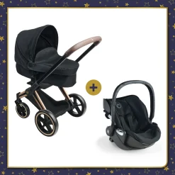 Ensemble Landau 3 en 1 Priam Cybex + Porte-poupon Cybex Noir