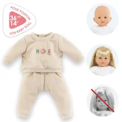 Jogging Beige pour poupon 36 cm