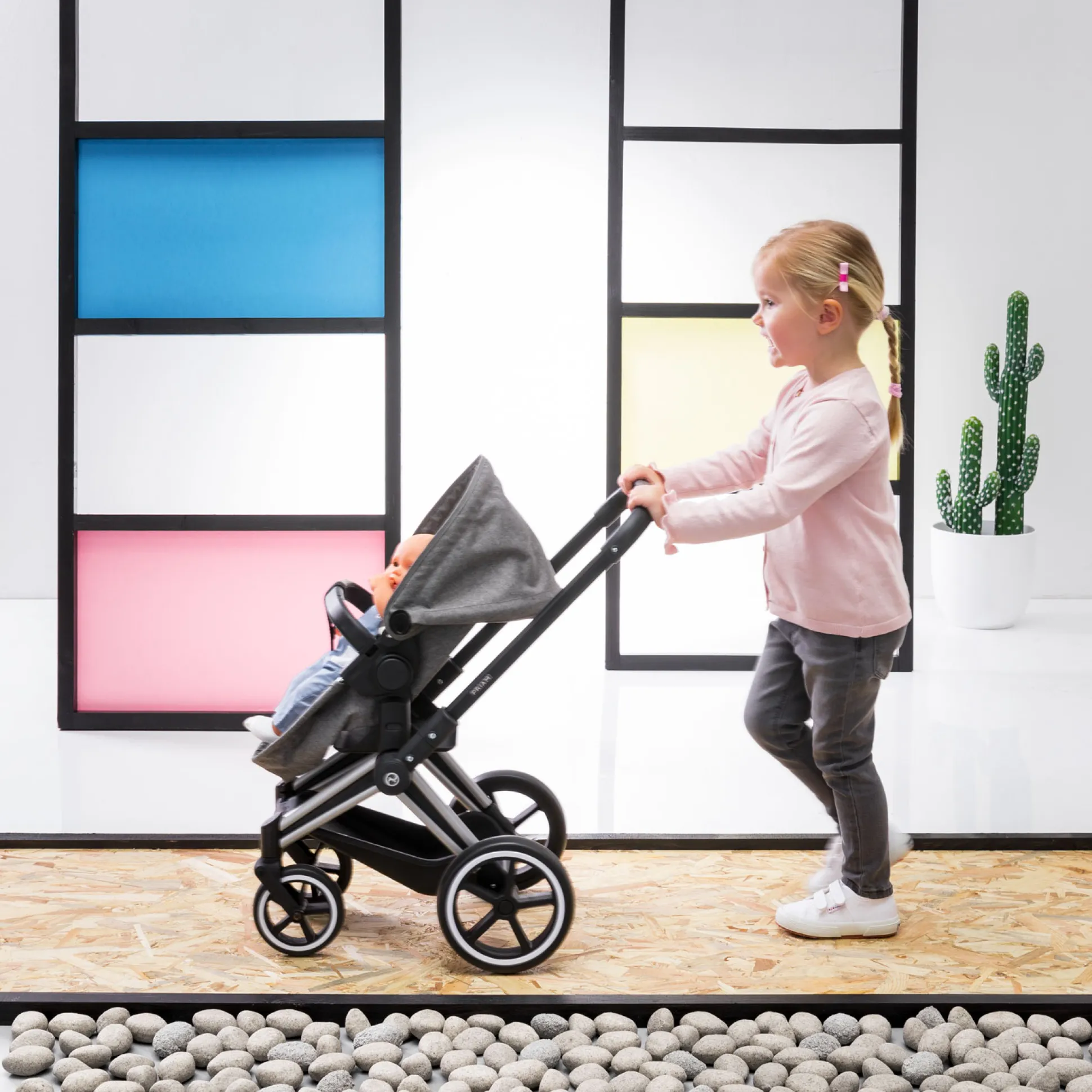 Landau 3 en 1 Cybex Priam Gris pour poupons 36 / 42 / 52 cm
