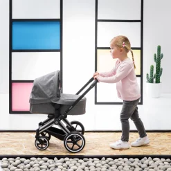 Landau 3 en 1 Cybex Priam Gris pour poupons 36 / 42 / 52 cm