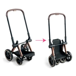 Landau 3 en 1 Cybex Priam Noir pour poupon 36 / 42 / 52 cm