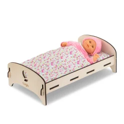 Lit en Bois pour poupon 30 et 36 cm