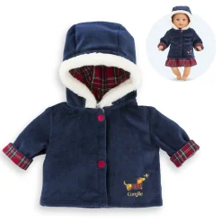 Manteau Corolle en Fêtes pour poupon 30 cm