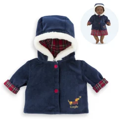 Manteau Corolle en Fêtes pour poupon 36 cm