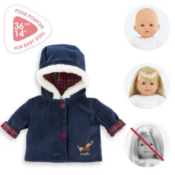 Manteau Corolle en Fêtes pour poupon 36 cm