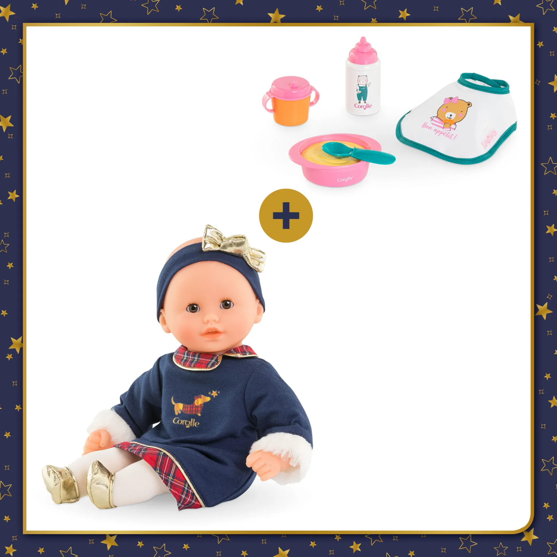 Mon Bébé Calin Margaux Corolle en Fêtes et Coffret Repas