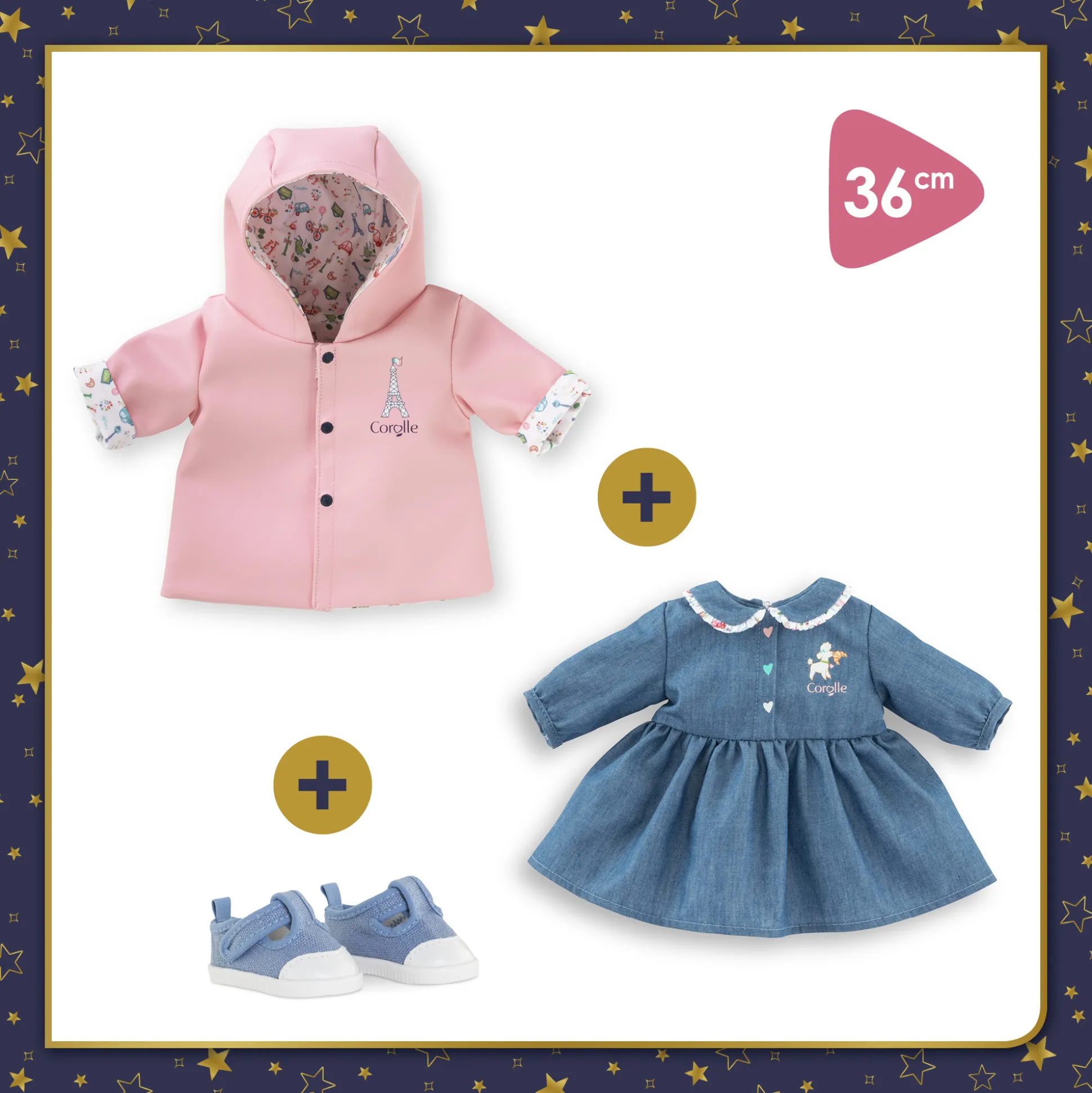 Mon Dressing Week-end à Paris pour poupon 36 cm