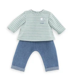 Pantalon et Marinière Bords de Loire pour poupon 36 cm