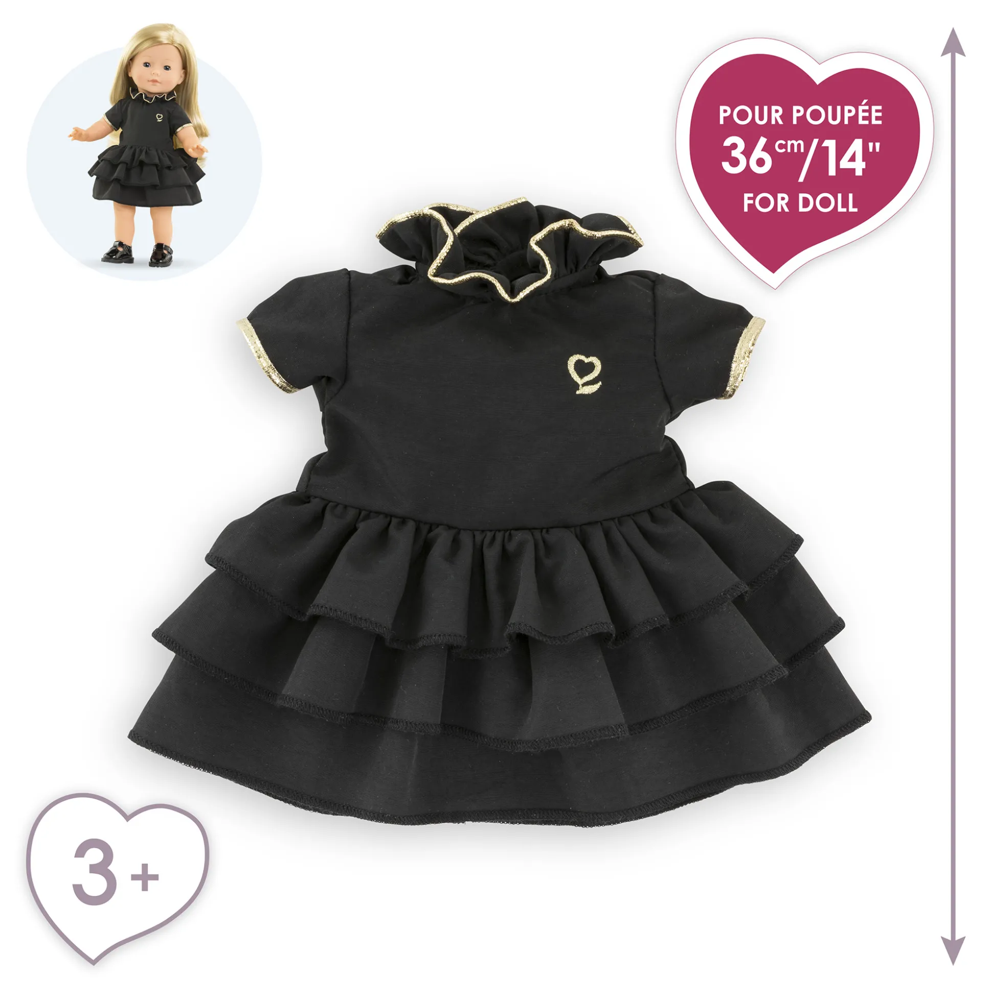 Petite Robe Noire pour poupée ma Corolle