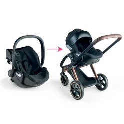 Porte-Poupon Cybex 2 en 1 noir pour poupon 36 et 42 cm