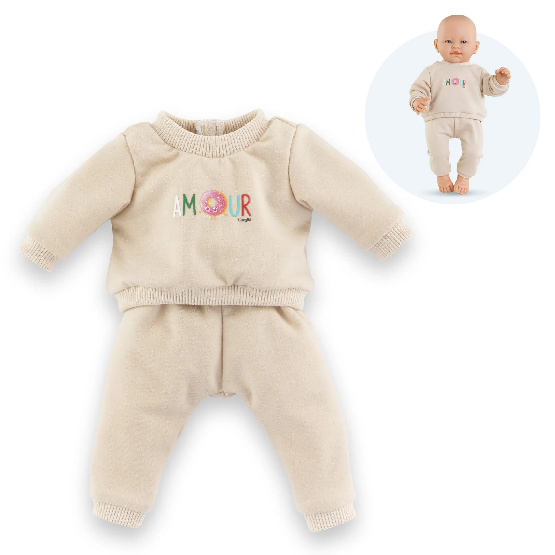 Poupon Rose et Jogging Beige