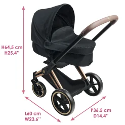 Poupon Rose et Landau Cybex Noir
