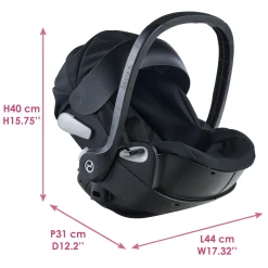 Poupon Rose et Porte-Poupon Cybex Noir