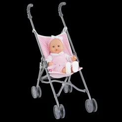 Poussette Canne Rose pour poupon 36/42/52 cm
