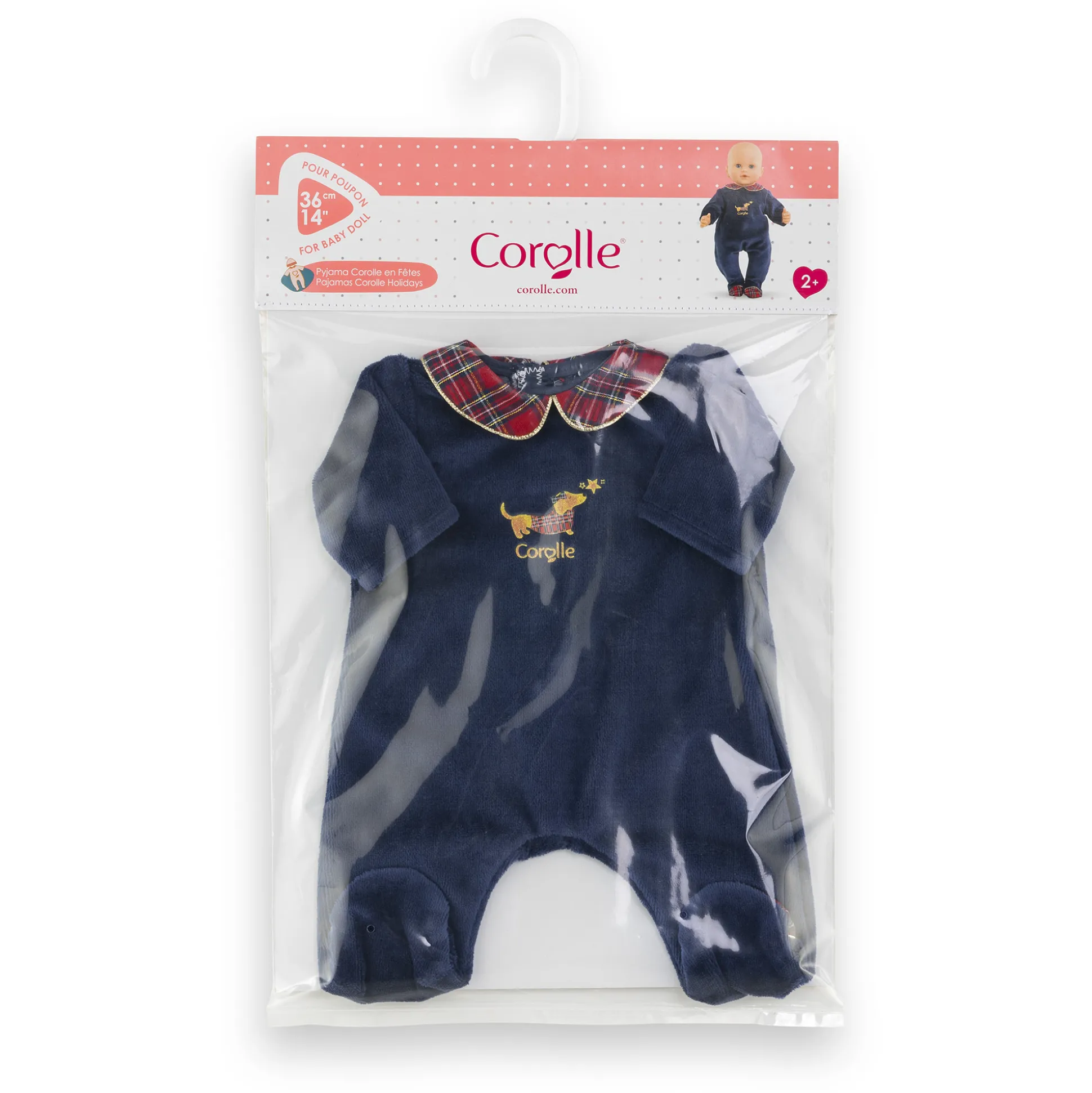 Pyjama Corolle en Fêtes pour poupon 36 cm