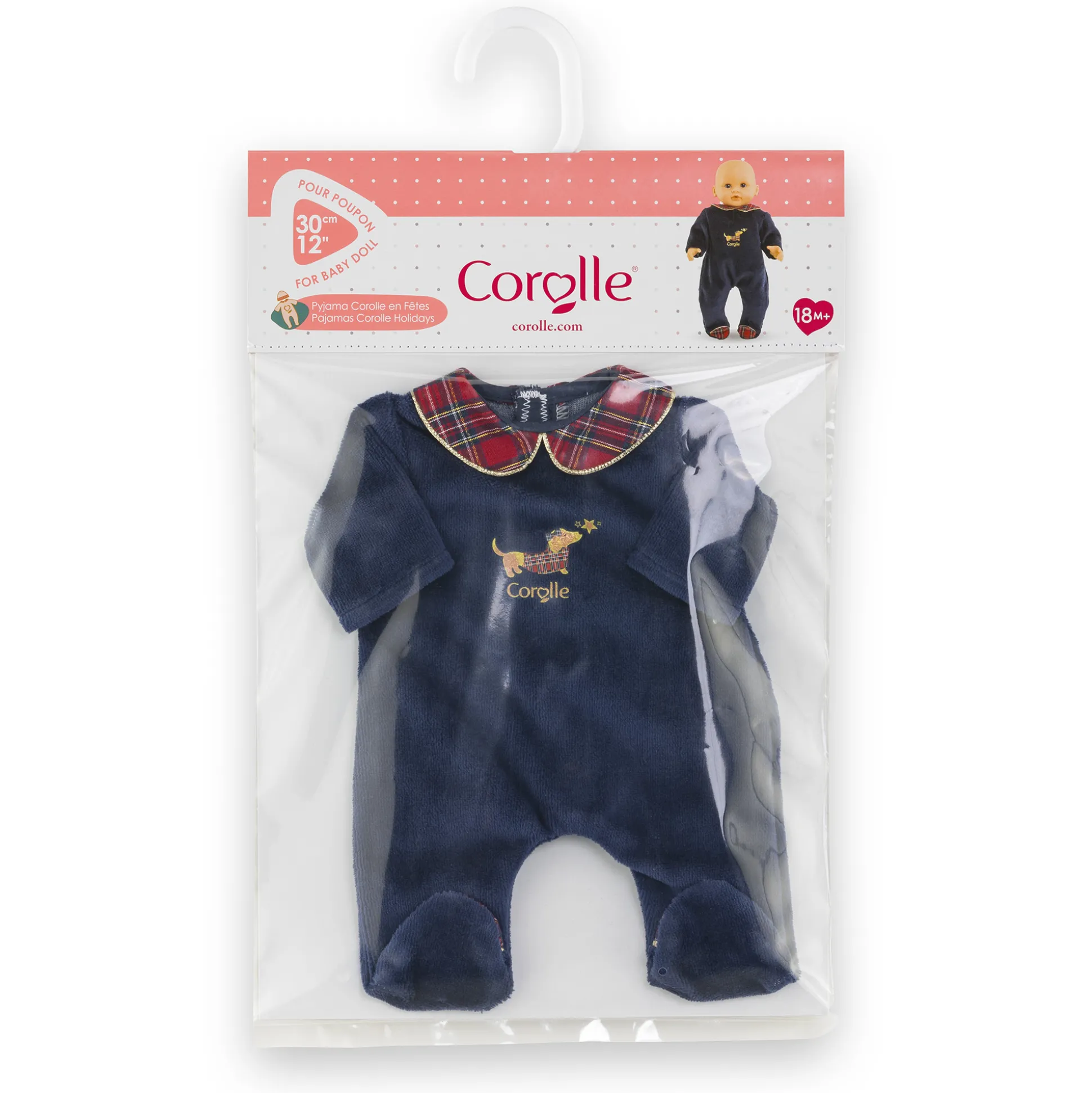 Pyjama Corolle en Fêtes pour poupon 30 cm
