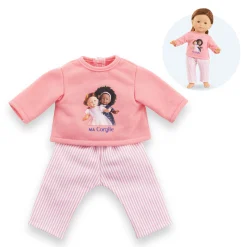 Pyjama Rose 2 pièces pour poupée ma Corolle