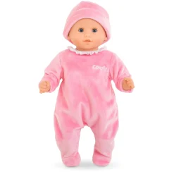Pyjama rose et bonnet pour poupon 30 cm