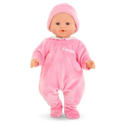 Pyjama rose et bonnet pour poupon 36 cm