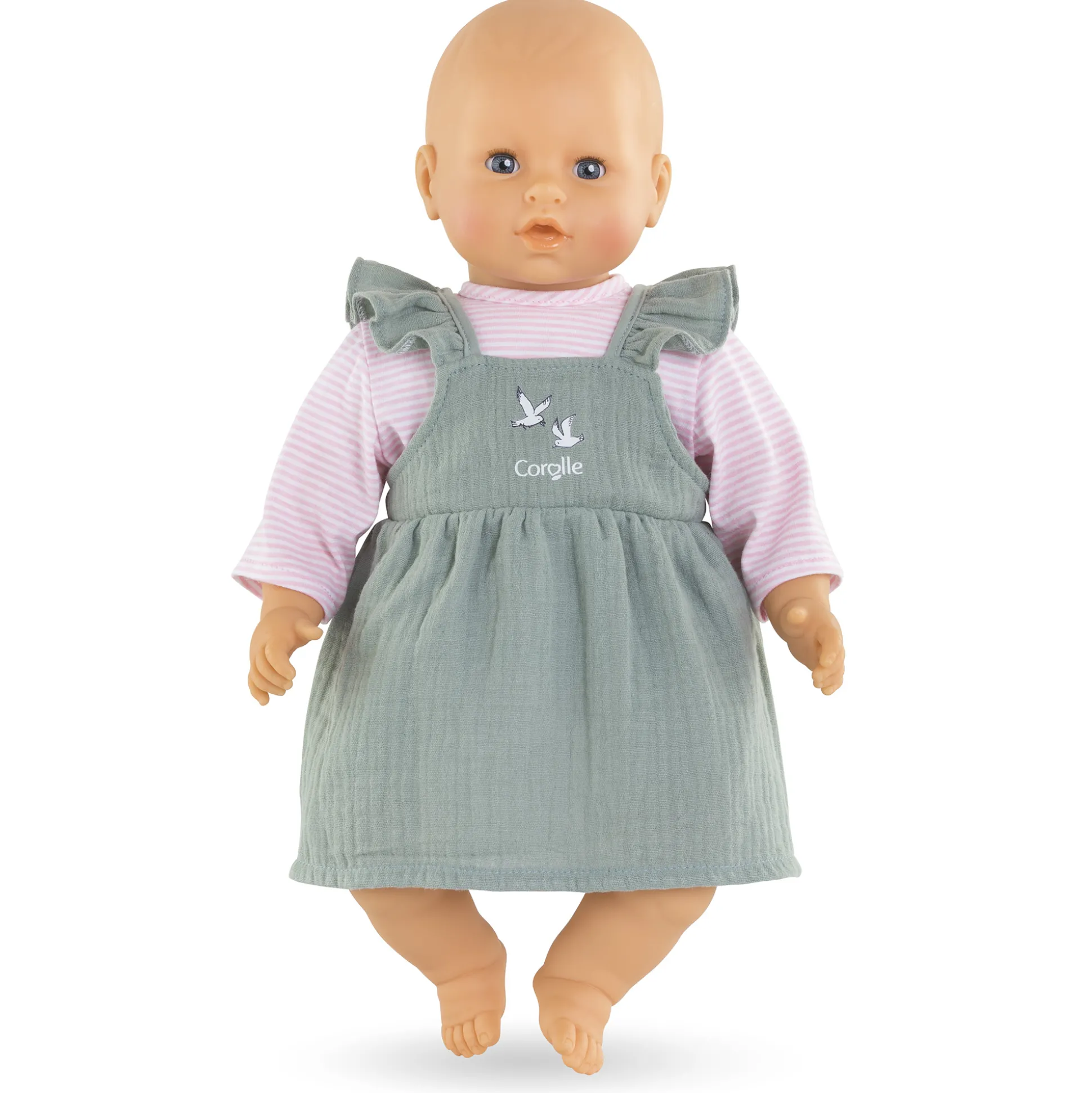 Robe à Volants & T-Shirt Bords de Loire pour poupon 42 cm