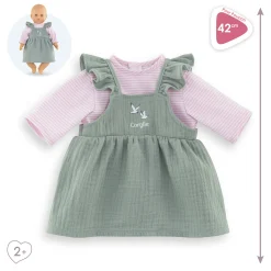 Robe à Volants & T-Shirt Bords de Loire pour poupon 42 cm