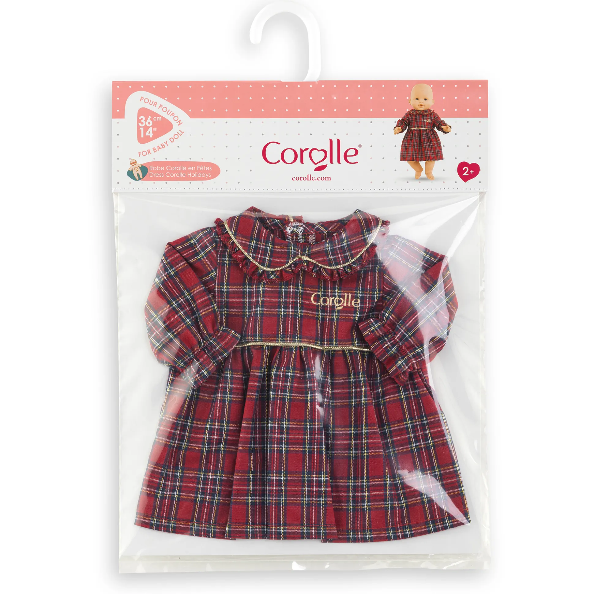 Robe Corolle en Fêtes pour poupon 36 cm