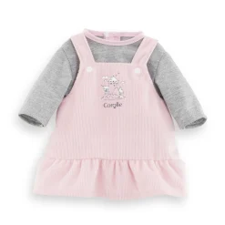 Robe et T-shirt Bords de Loire pour poupon 36 cm