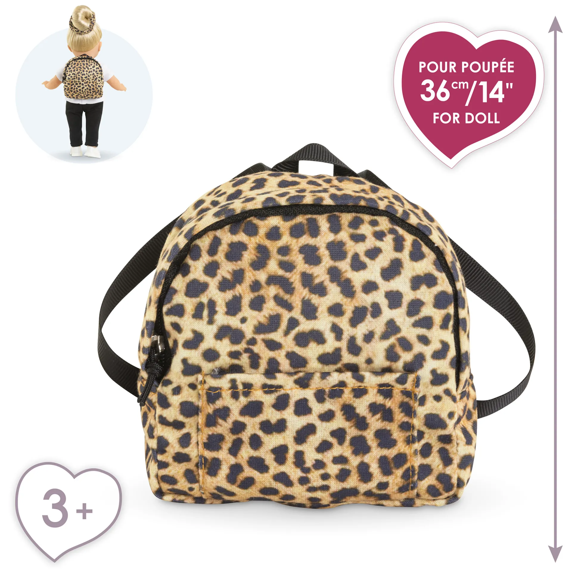 Sac à dos Léopard pour poupée ma Corolle
