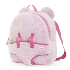 Sac à Dos Porte-Poupon Peluche Rose pour poupon 30 cm