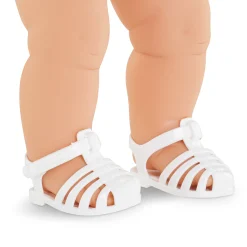 Sandales Blanches pour poupon 36 cm