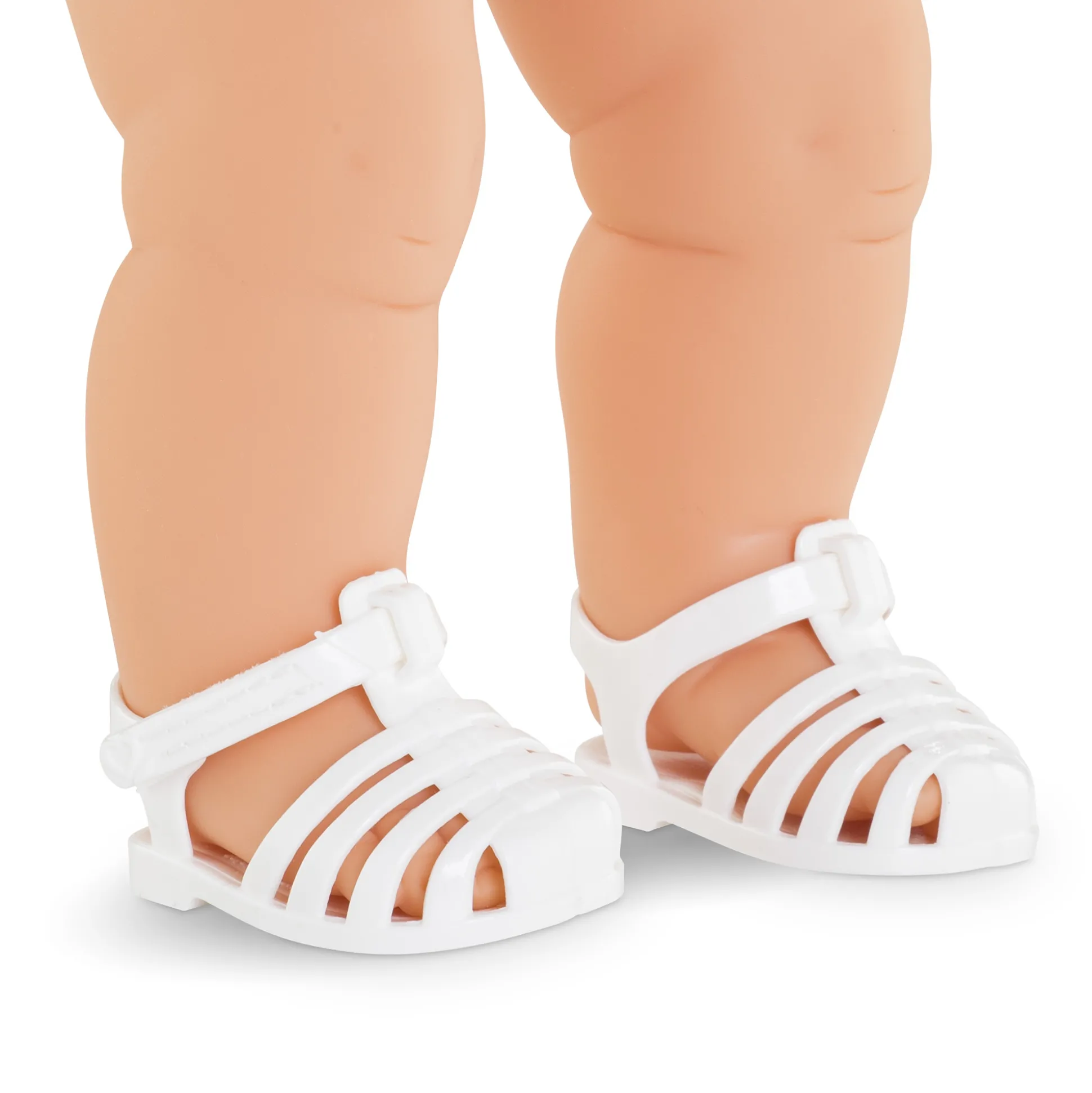 Sandales Blanches pour poupon 36 cm