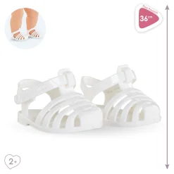 Sandales Blanches pour poupon 36 cm
