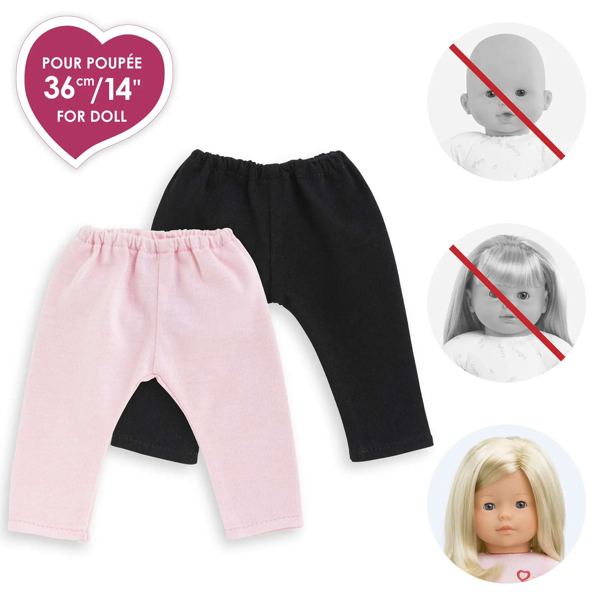 Set de 2 Leggings pour poupée ma Corolle