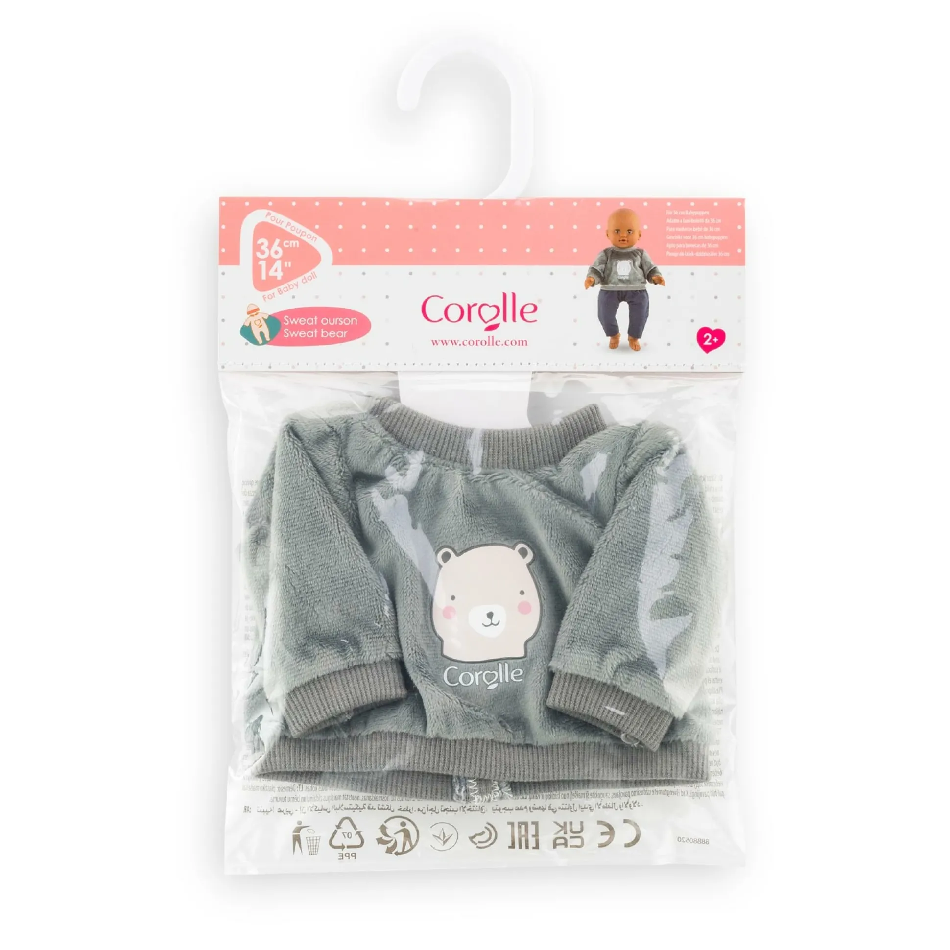 Sweat Ourson pour poupon 36 cm
