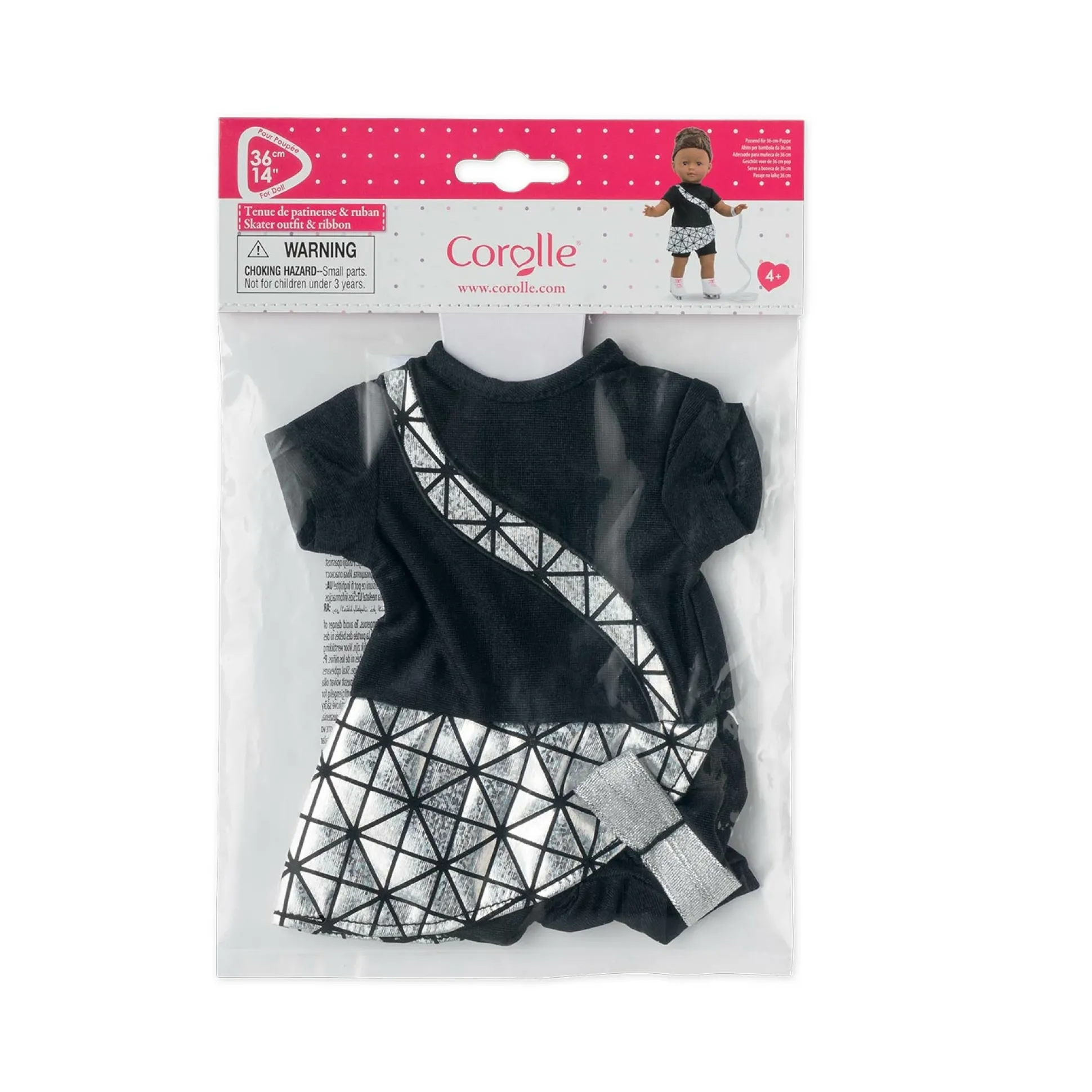 Tenue de patineuse & ruban pour poupée ma Corolle