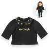 T-Shirt Noir et Or Manches Longues pour poupée ma Corolle