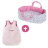 Turbulette Peluche Rose et Couffin Floral