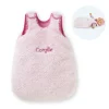 Turbulette Peluche Rose pour poupon 30 cm