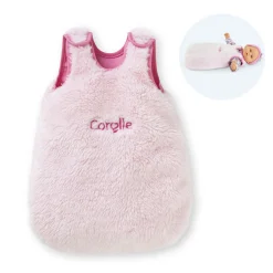 Turbulette Peluche Rose pour poupon 30 cm